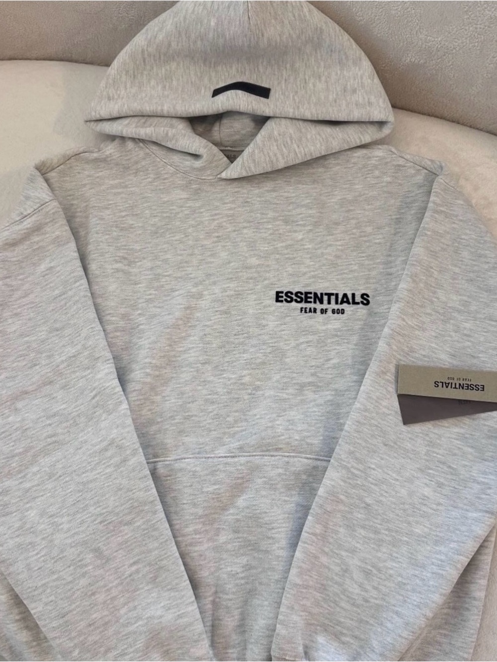 Fear of God Essentials Heather Gray Pullover Hoodie
